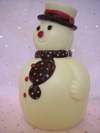 a picture of a white chocolate snowman